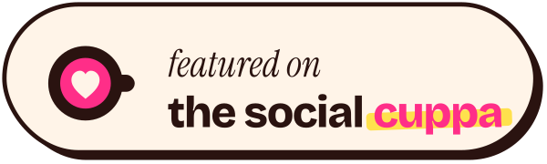 Featured on The Social Cuppa, light badge